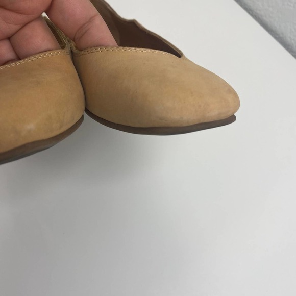 Lucky Brand Women Dellie Beige Brown Ballet Flats Shoes Scallop Sz 7M Comfort - Picture 6 of 11